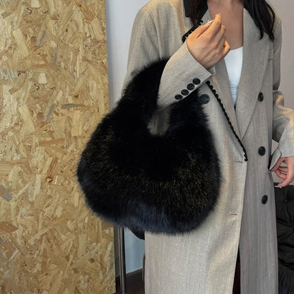 Luxury Soft Plush Bucket Bag