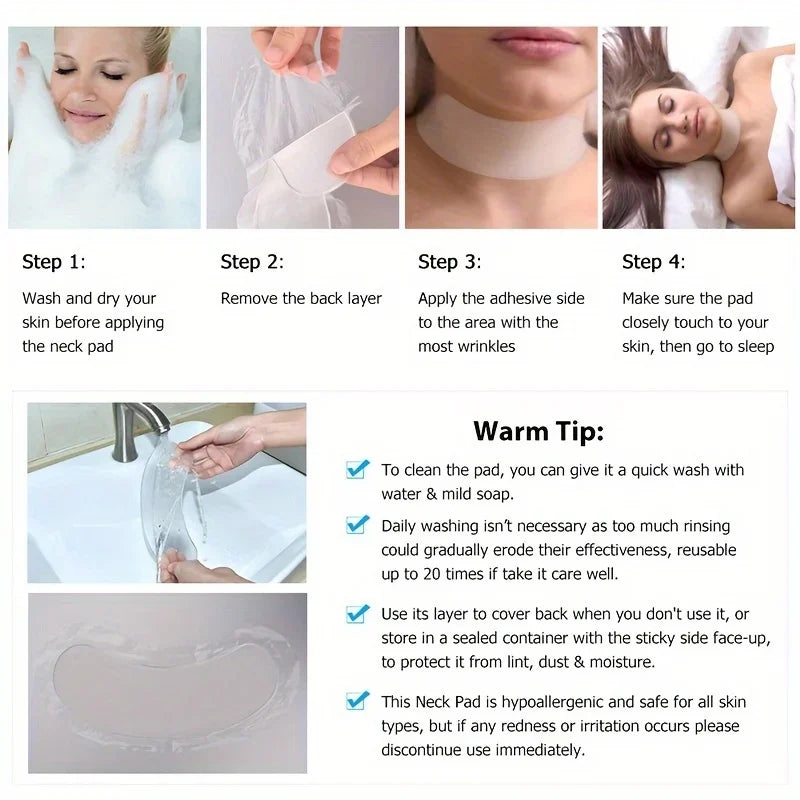 Reusable Silicone Neck Wrinkle Patches for Smoothing & Anti-Aging - 6