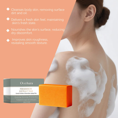 Persimmon Deodorizing Body Soap for Natural Aging Odor Neutralization & Skin Care