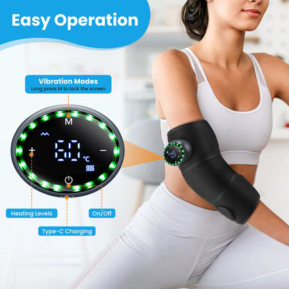 3-in-1 Heated Knee Shoulder Elbow Massager with Vibration