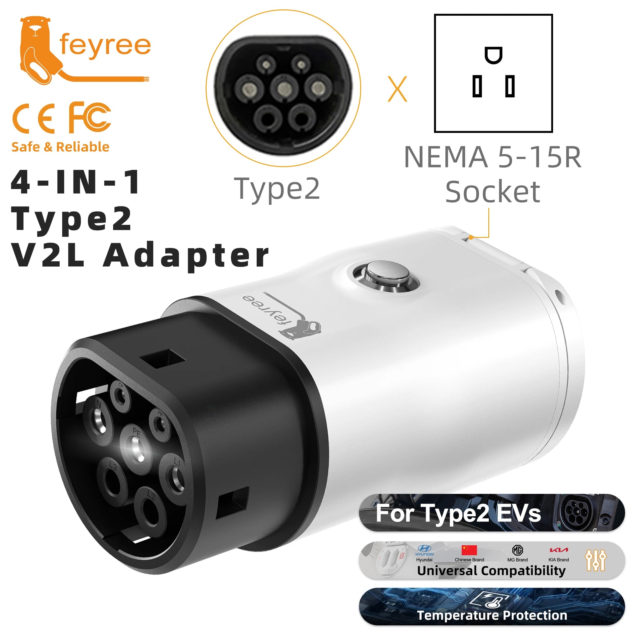 Type 2 V2L Discharger Adapter for EVs - Power Your Devices On The Go - 31