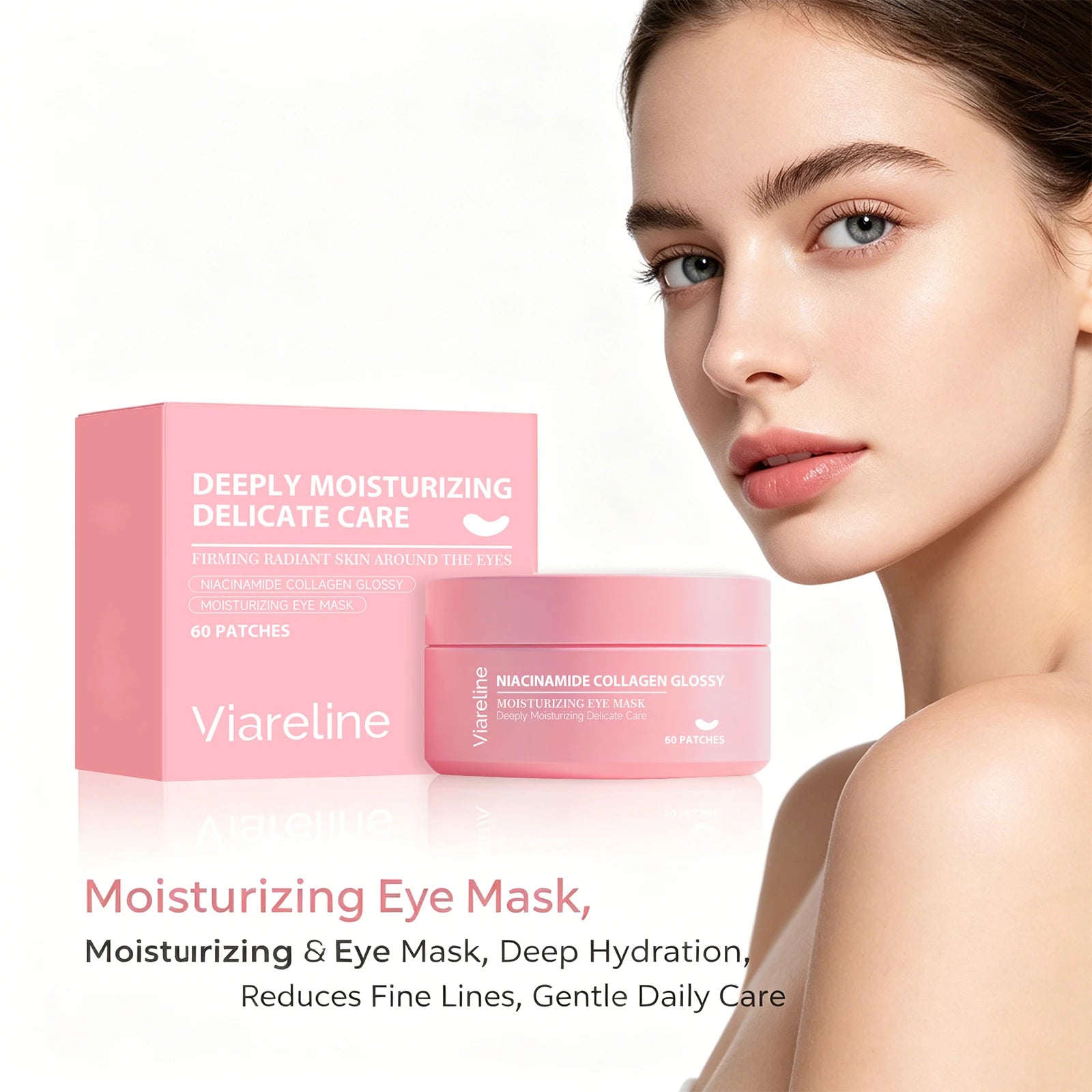 Niacinamide Collagen Eye Patches for Dark Circles, Puffiness & Fine Lines - 4