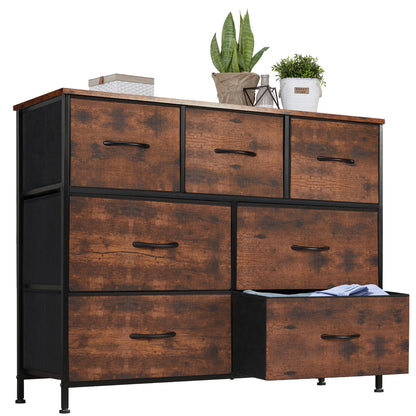 7-Drawer Fabric Dresser Organizer - Sturdy Storage Chest for Bedroom