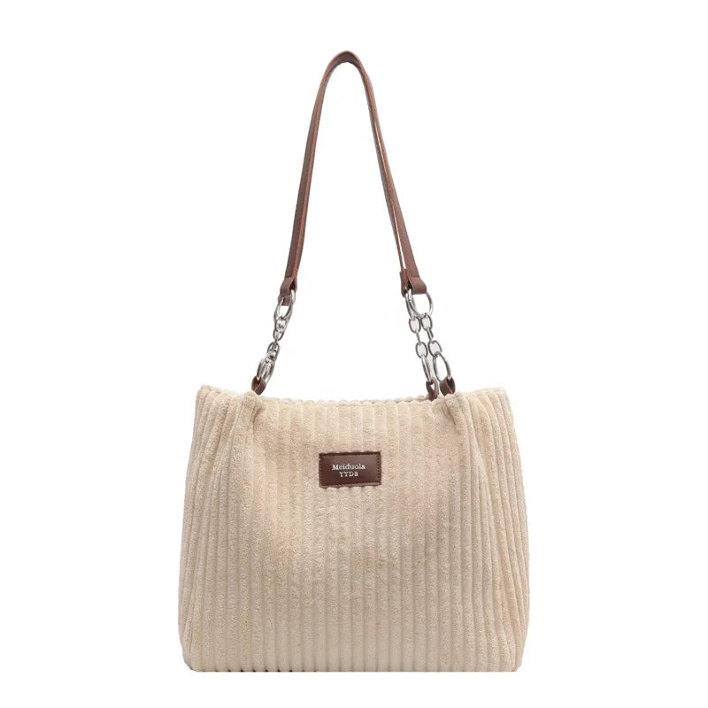 Luxury Casual Corduroy Tote