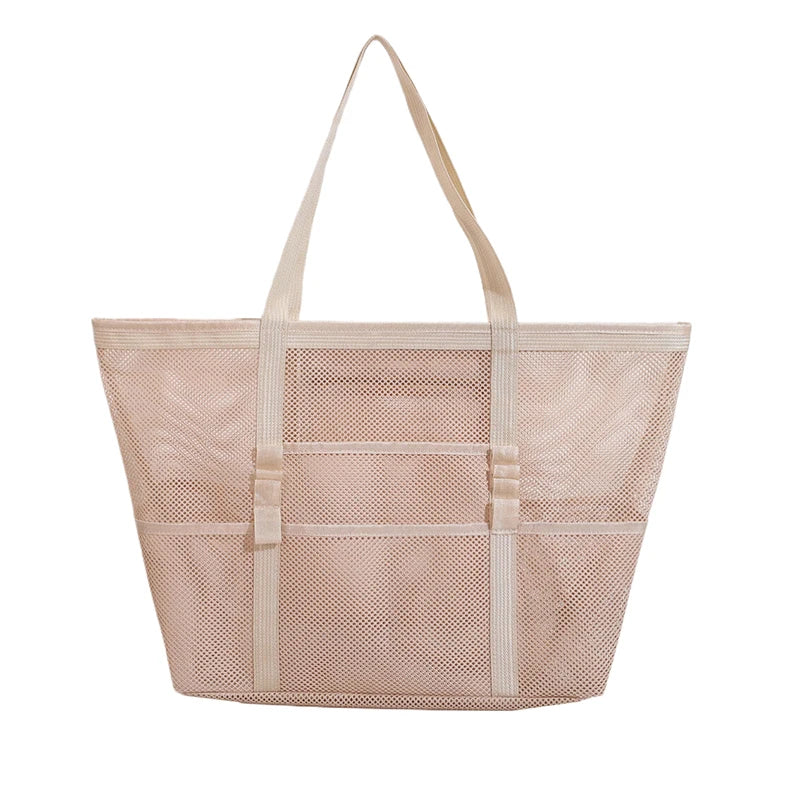 Luxury Canvas Mesh Beach Tote