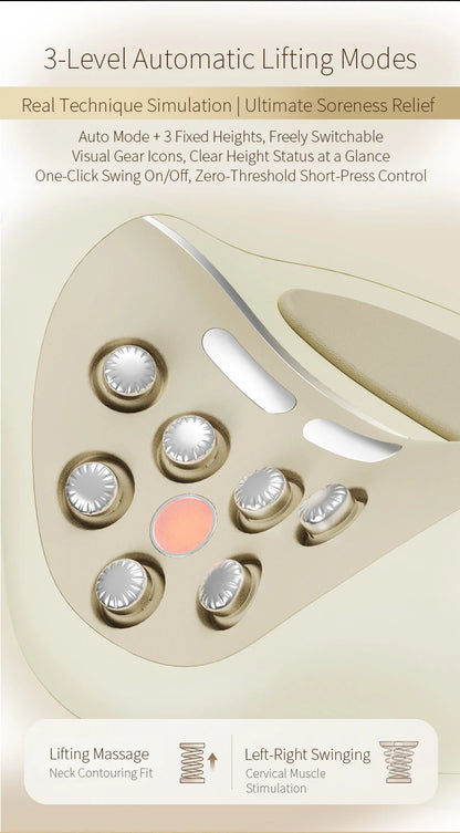 4-in-1 Electric Neck Massager Pillow with Air-Cushion Traction & Heat Therapy