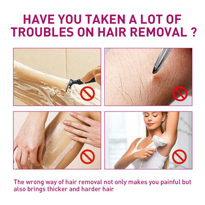 Painless Hair Removal Cream for Men & Women - Fast-Acting Gentle Depilatory