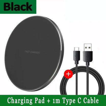 15W Fast Wireless Charging Pad - Slim Qi-Certified Charger for All Devices