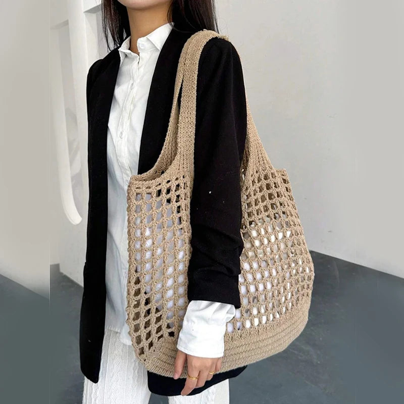 Luxury Crochet Hollow Beach Tote