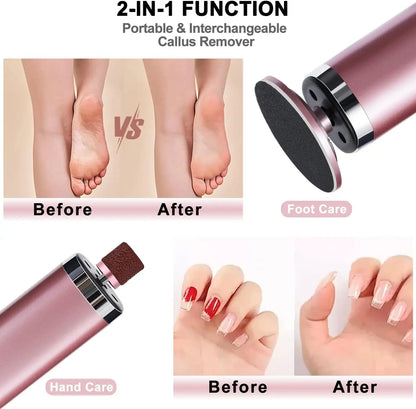 2-in-1 Electric Foot Callus Remover & Rechargeable Nail File