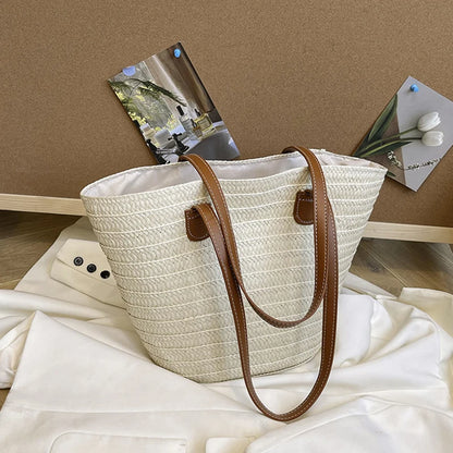 Luxury Bohemian Straw Tote