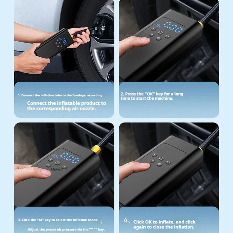 150PSI Portable Tire Inflator & Air Pump