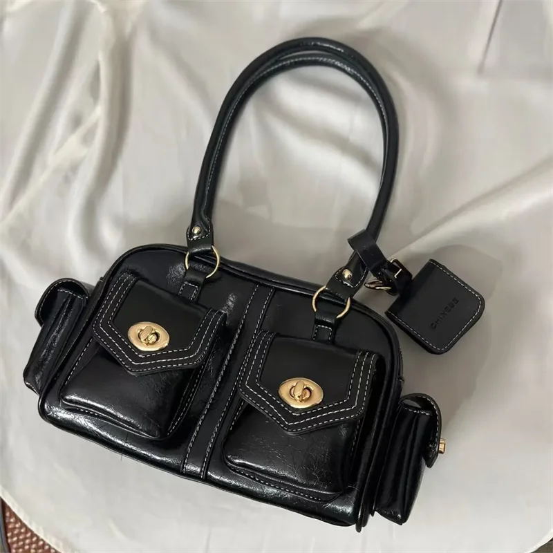Luxury Trendy Stone Boston Bag
