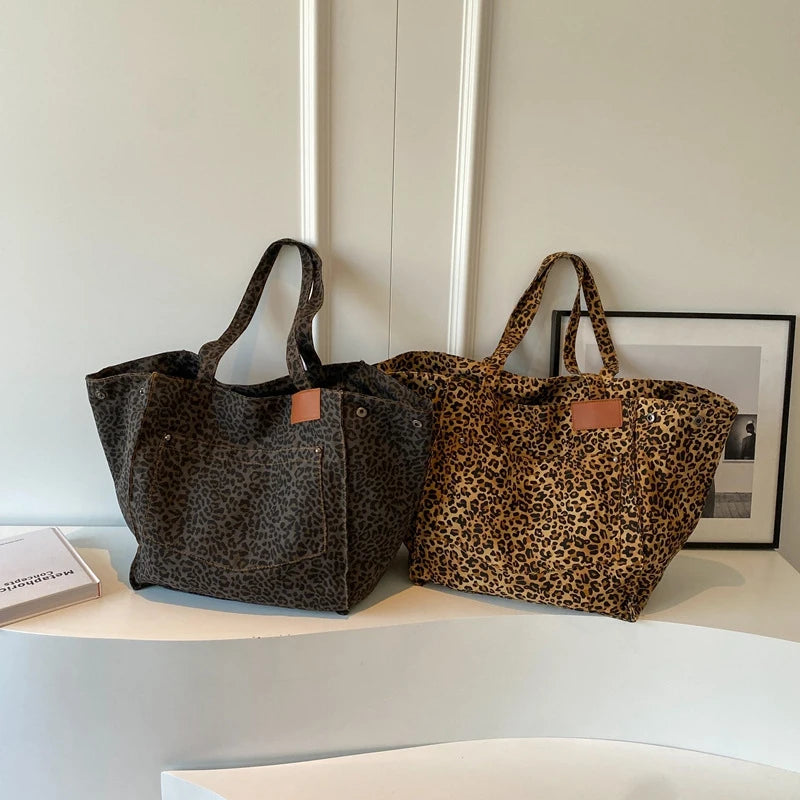 Luxury Leopard Print Tote Bag