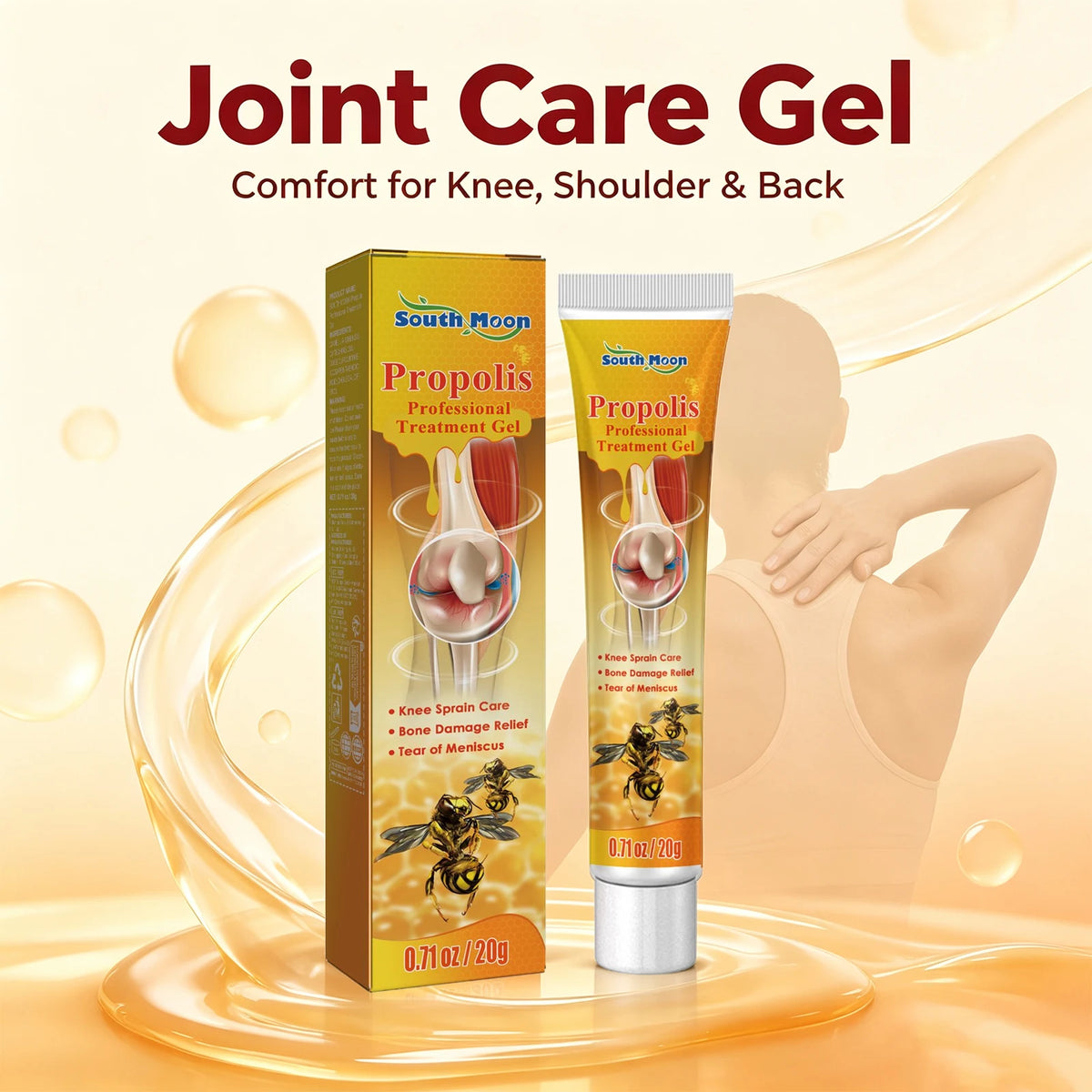 Propolis Joint Care Massage Gel for Knee, Back, and Muscle Relief