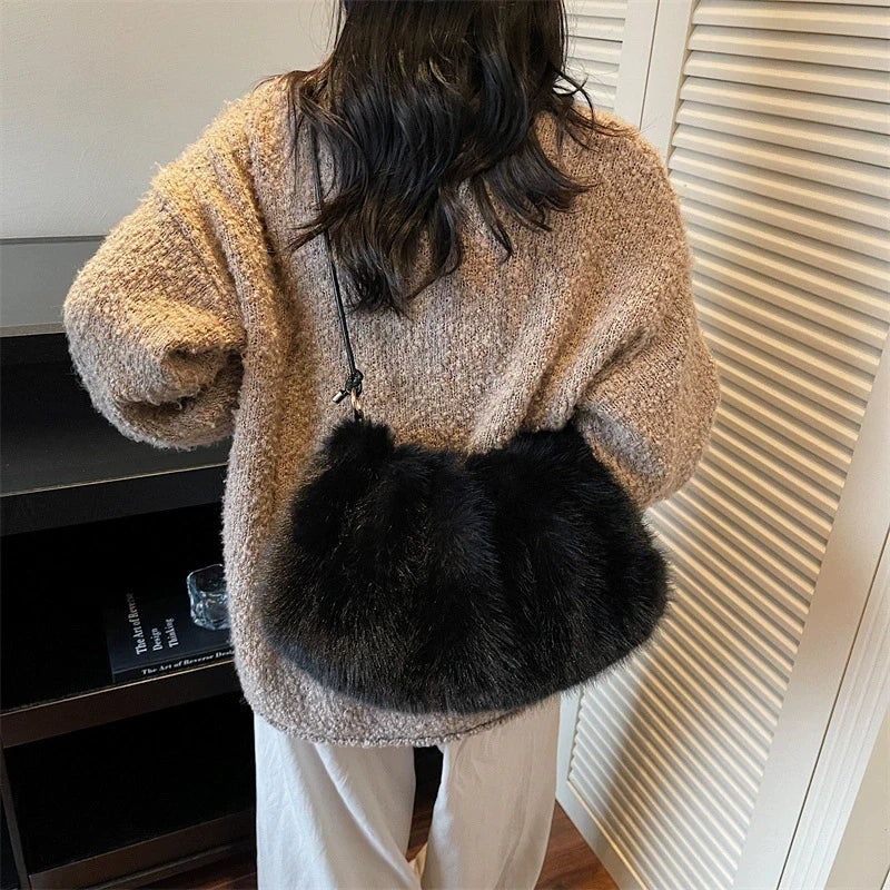 Luxury Plush Fur Shoulder Bag