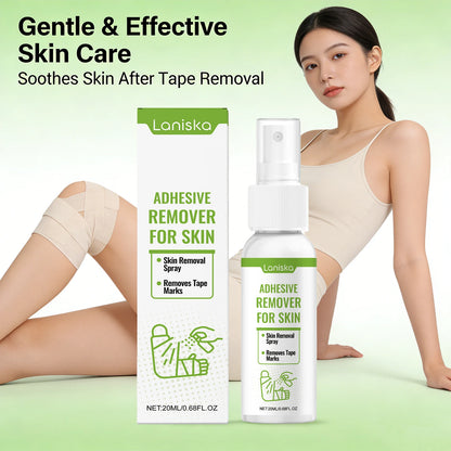 Gentle Adhesive Remover Spray for Skin - Painless Tape and Bandage Residue Cleaner