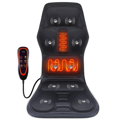 Electric Full-Body Vibrating Massage Chair Cushion with Soothing Heat Therapy