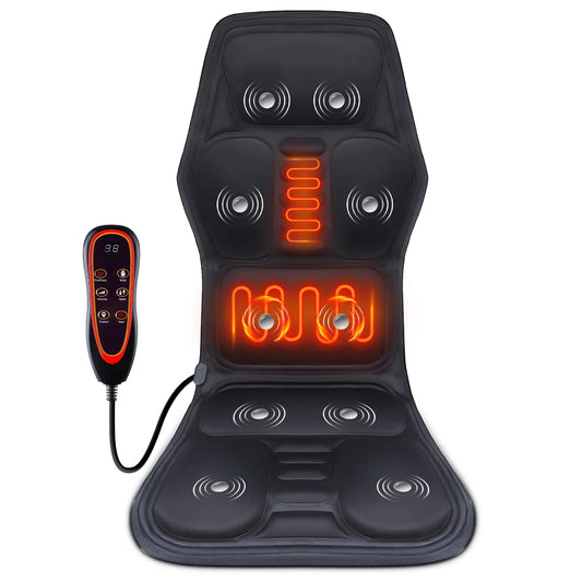 Electric Full-Body Vibrating Massage Chair Cushion with Soothing Heat Therapy