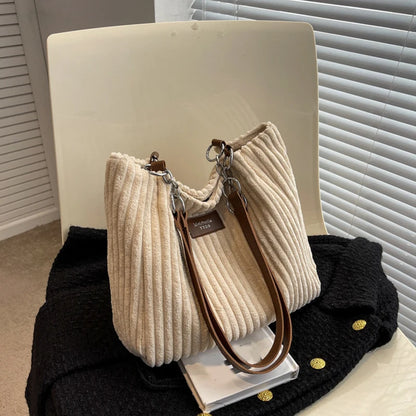 Luxury Casual Corduroy Tote