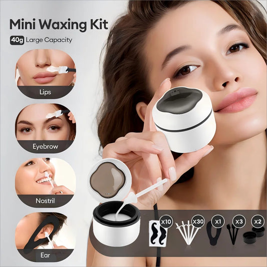 Mini Wax Heater & Nose Ear Hair Removal Kit