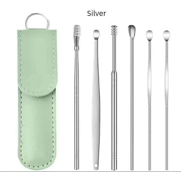 Professional Stainless Steel Ear Wax Removal Kit & Cleaning Tool Set