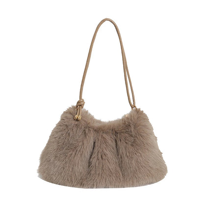 Luxury Plush Winter Bucket Bag