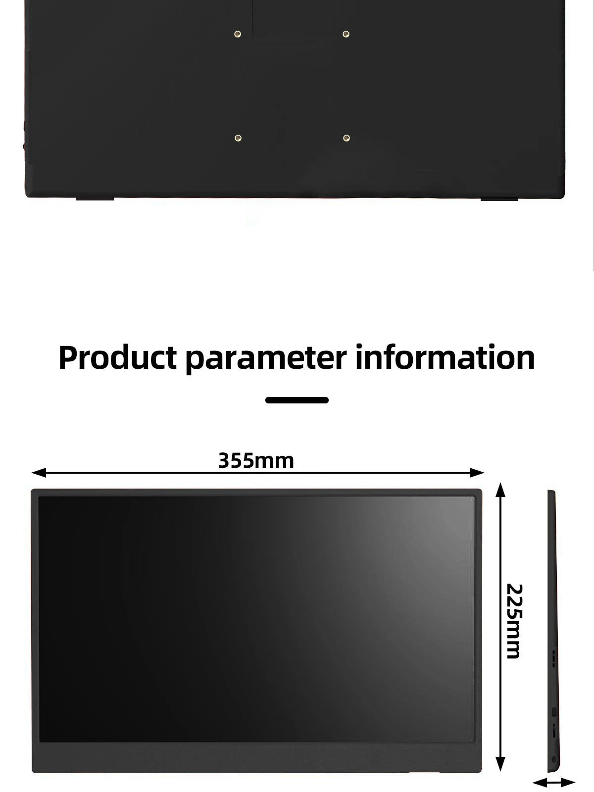 15.6" Full HD 1080P Portable Monitor - IPS Ultra-Slim Gaming Display - 9
