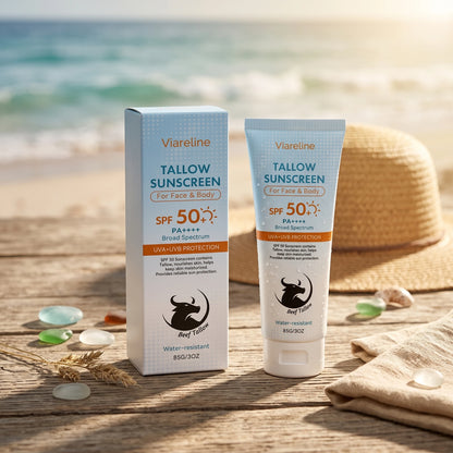 Tallow Sunscreen SPF 50 Broad Spectrum Moisturizing Face and Body Sun Protection
