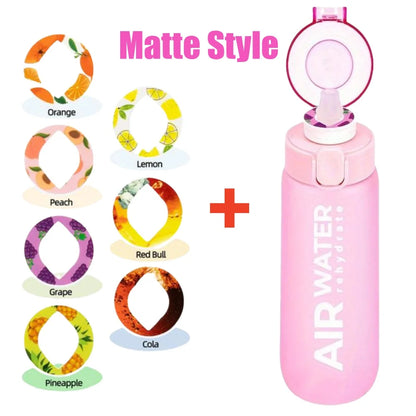 Aroma Water Bottle with 7 Fruit Pods – 750ml Scented Fitness Water Cup