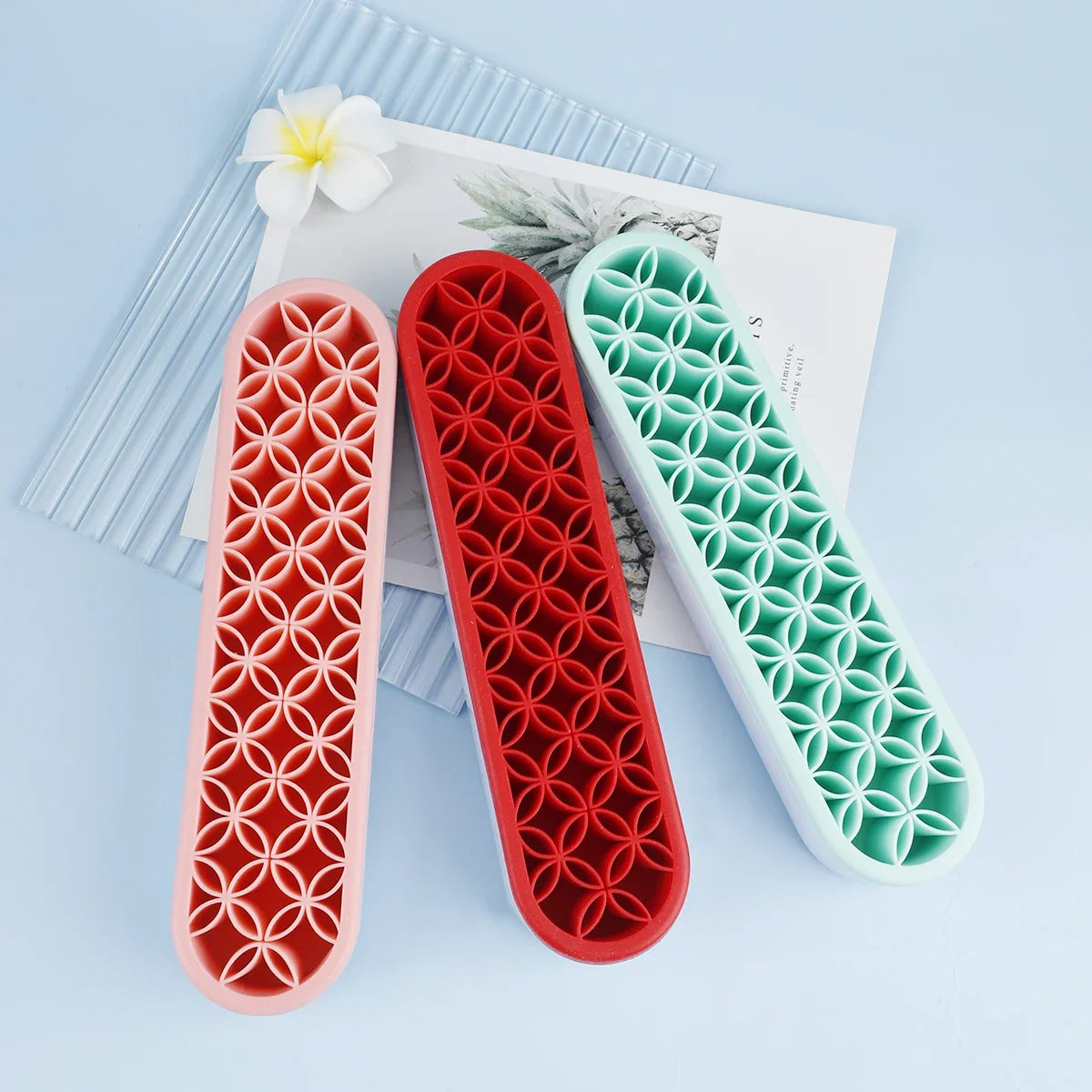 Silicone Makeup Brush Organizer & Drying Rack - Durable Desktop Storage