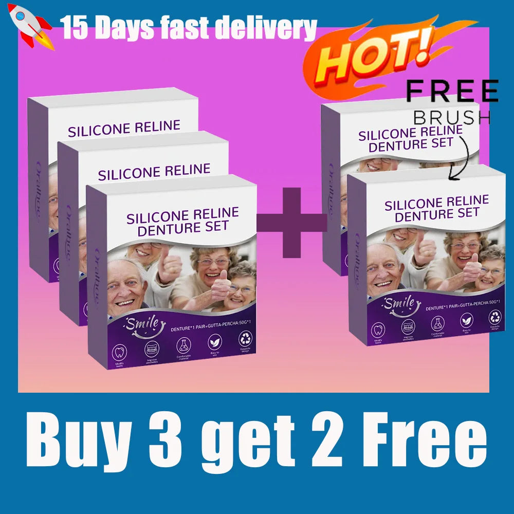 Professional Silicone Denture Reline Set – Comfortable & Secure Fit - 10