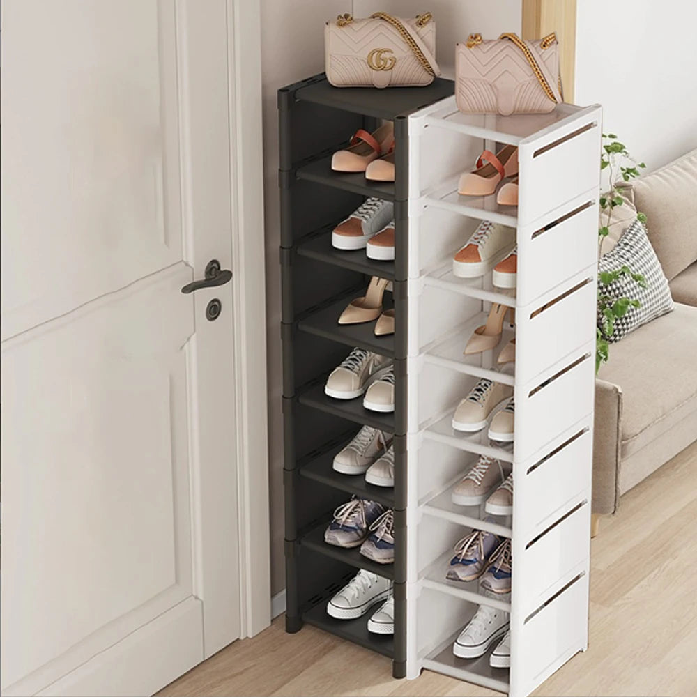 Stackable Narrow Shoe Storage Rack Organizer - 1