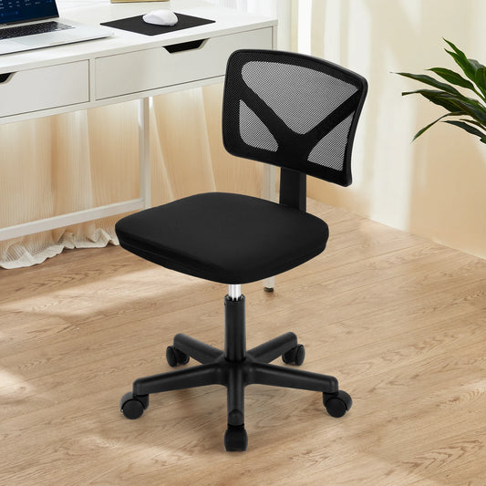 Ergonomic Mesh Armless Office Chair with Lumbar Support & Adjustable Height