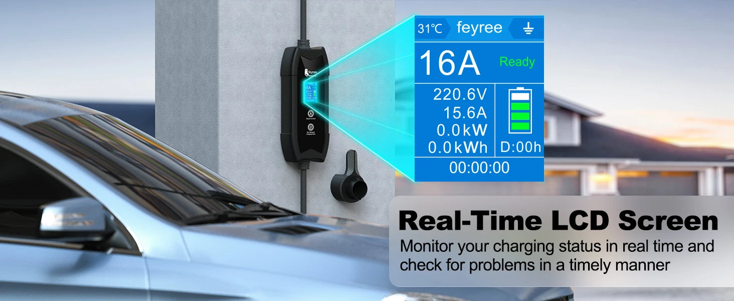 Portable EV Charger 3.5kW Level 2 Electric Vehicle Car Charging Cable - 11
