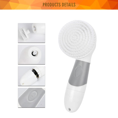 4-in-1 Waterproof Electric Facial Cleansing Brush & Exfoliating Skin Scrubber