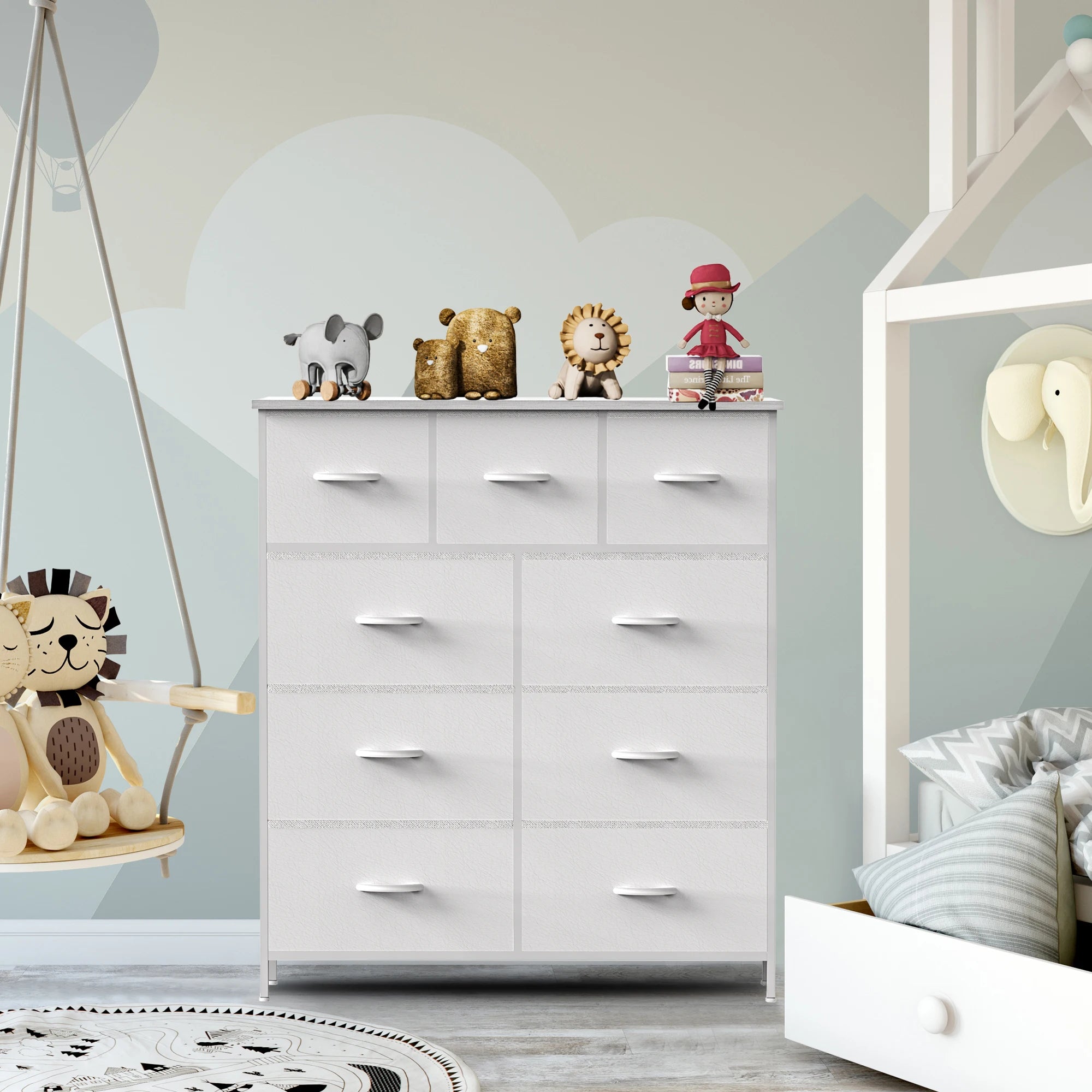 9-Drawer Fabric Dresser Storage Organizer for Bedroom & Nursery - 15