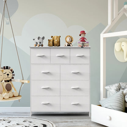 9-Drawer Fabric Dresser Storage Organizer for Bedroom & Nursery