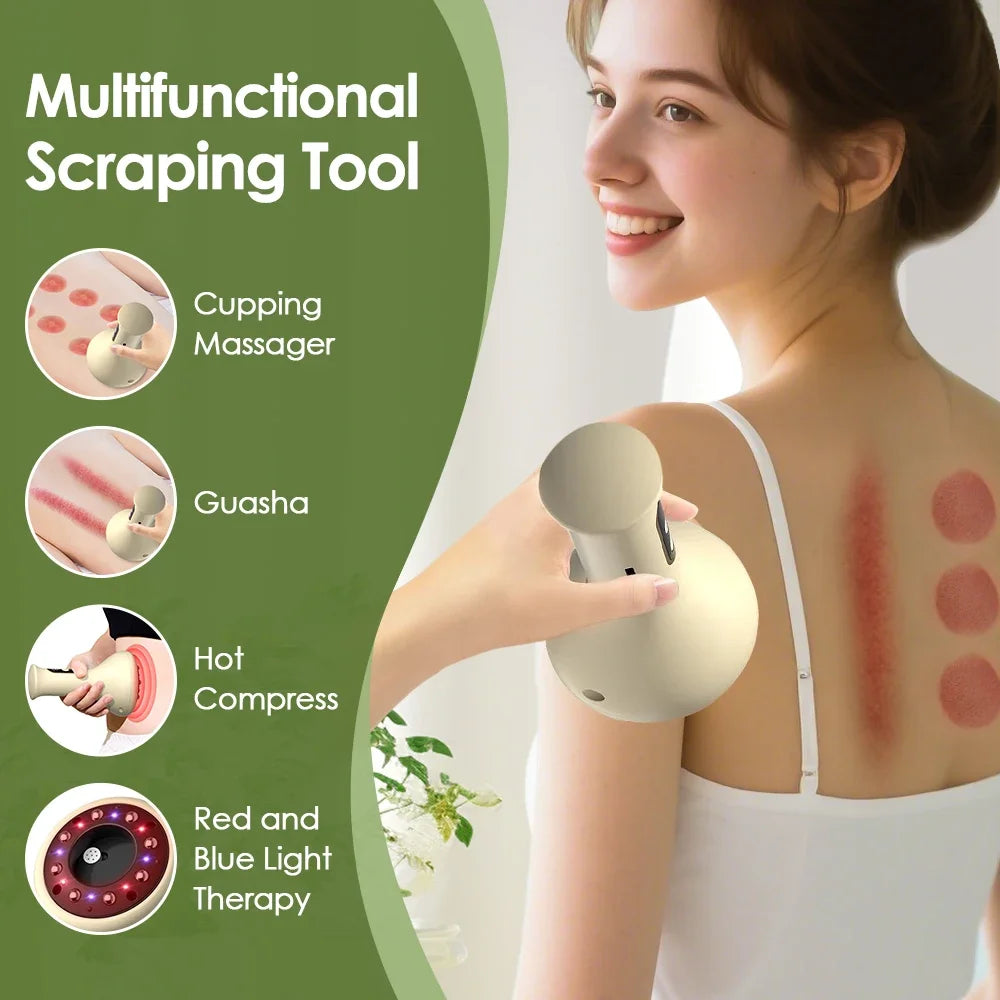 Electric Cupping & Gua Sha Massager - Adjustable Heat & Suction Therapy Device - 2