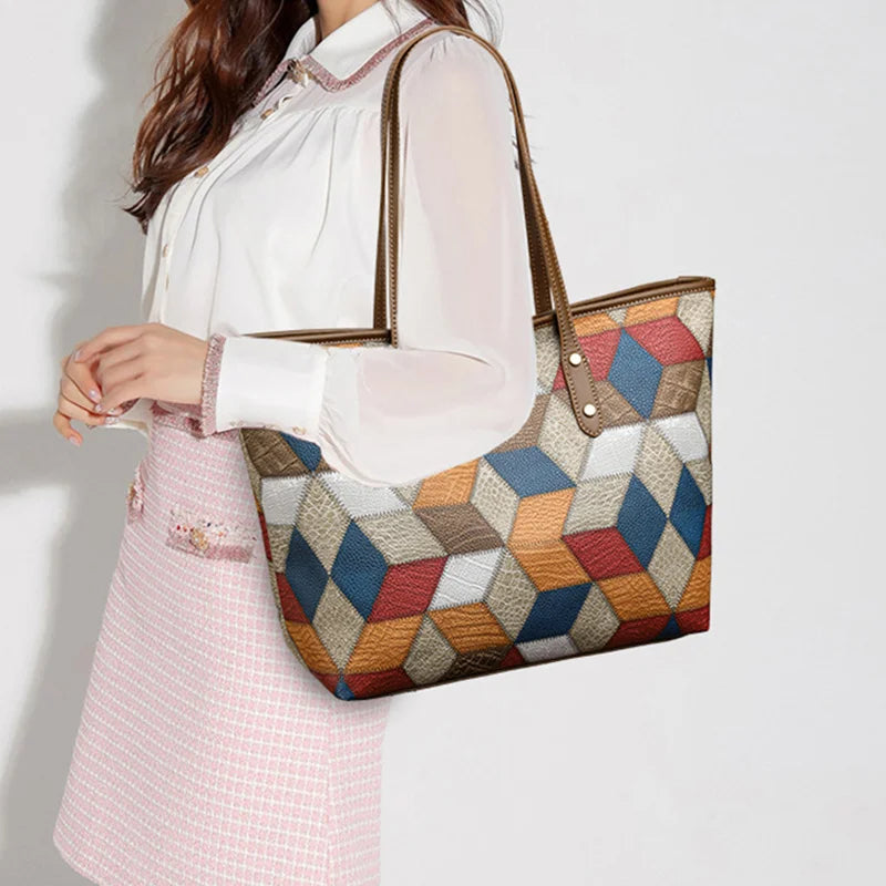 Luxury Vintage Leather Commuter Tote