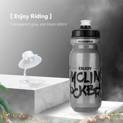 600ml Squeeze Sports Water Bottle - Leak-Proof Cycling & Fitness Bottle