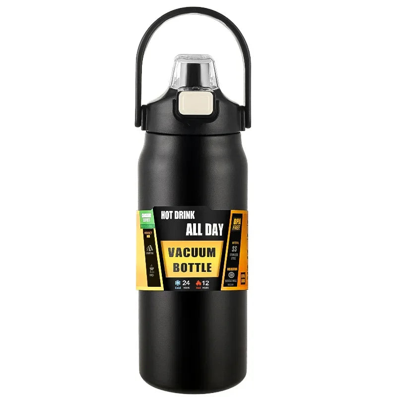 Insulated Stainless Steel Vacuum Flask - 24H Cold & 8H Hot Water Bottle - 17