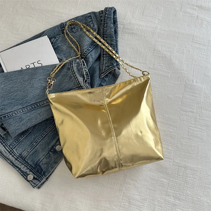 Luxury Glossy Shoulder Tote