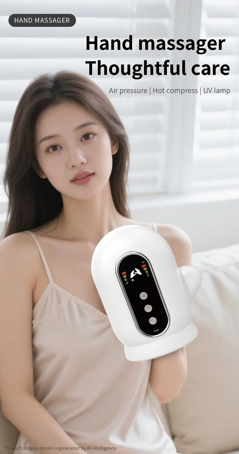 Electric Hand Massager with Air Compression, Heat Therapy & UV Sterilization - 7