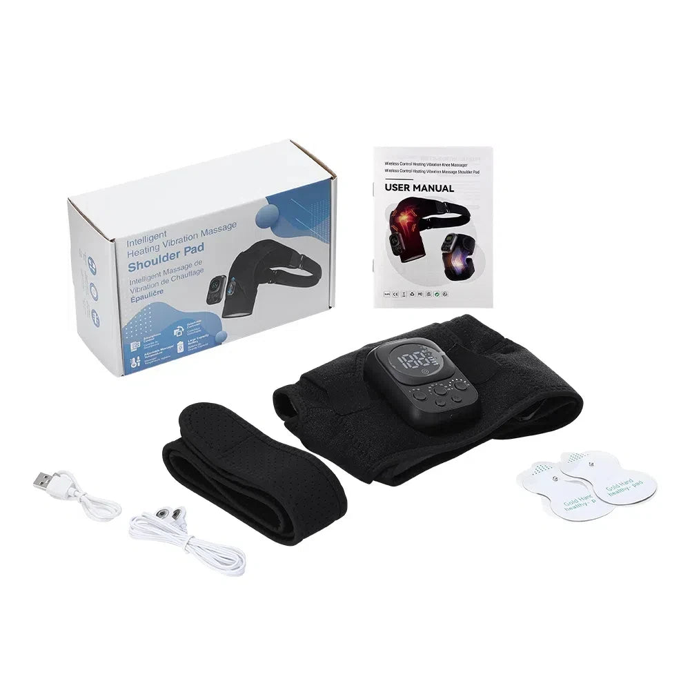 Smart Cordless Shoulder Heating Massager with Vibration & App Control - 32