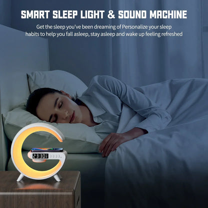 Multifunction 15W Wireless Charger, Bluetooth Speaker & RGB Alarm Clock