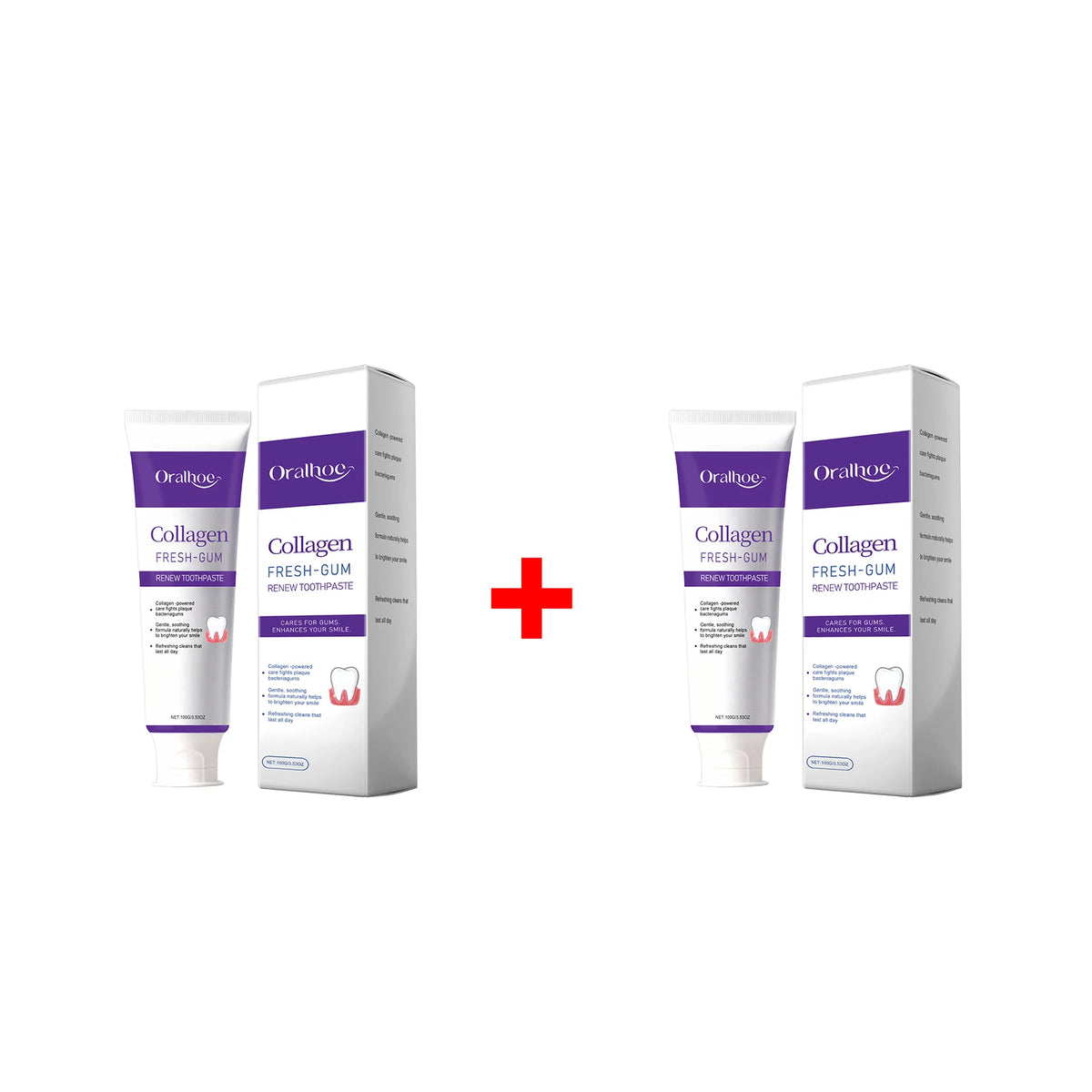 Collagen Purple Toothpaste for Teeth Whitening, Deep Cleaning & Fresh Breath