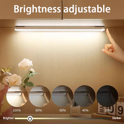 Dimmable LED Motion Sensor Cabinet Light - Wireless Rechargeable Under Closet Night Lamp