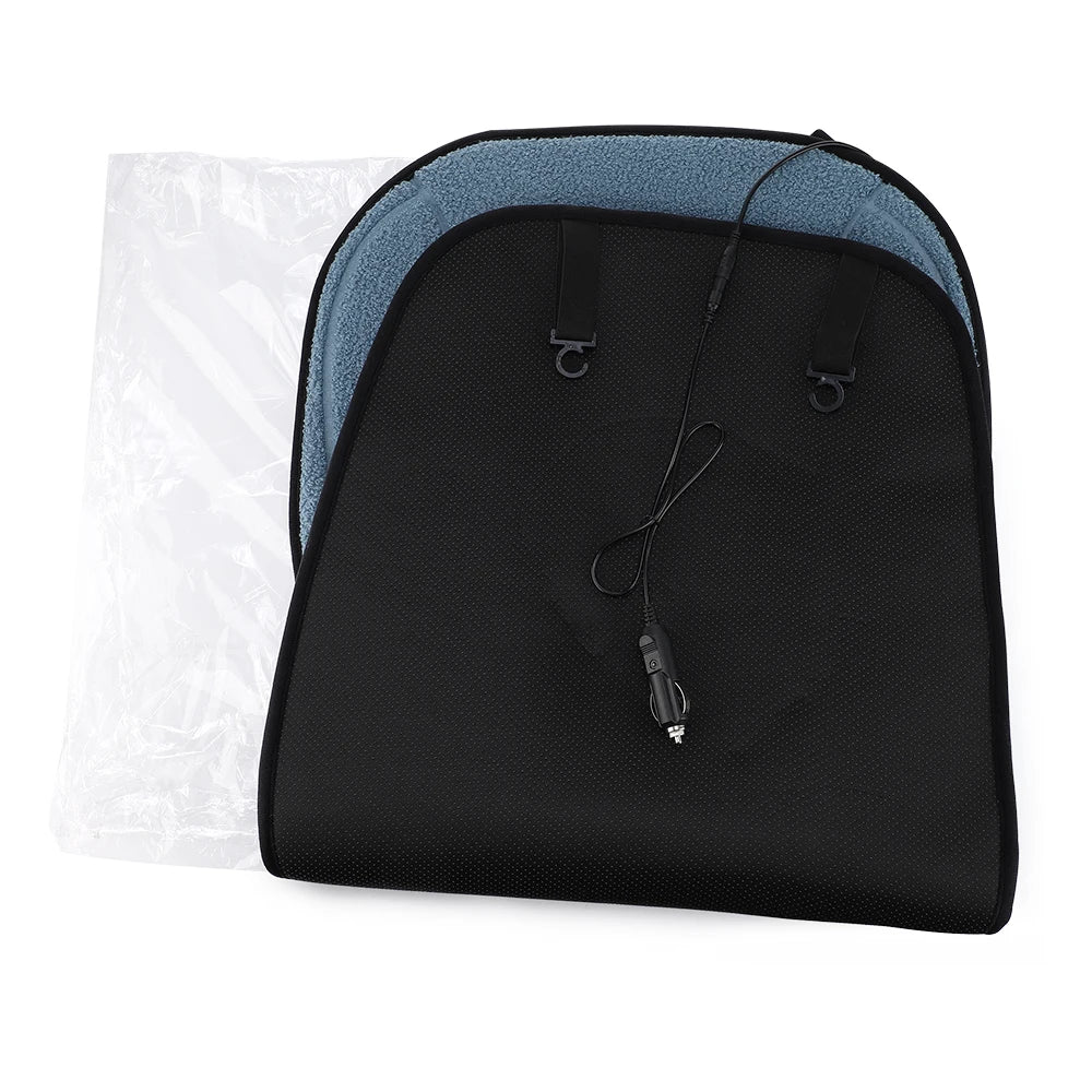 Heated Car Seat Cover - Thermal Lambswool Cushion Warmer for Winter Driving