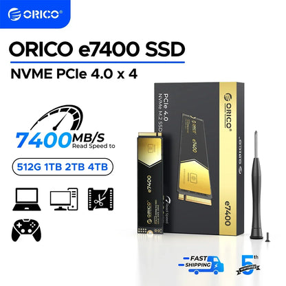 ORICO PCIe 4.0 M.2 NVMe SSD 7400MB/s Internal Solid State Drive